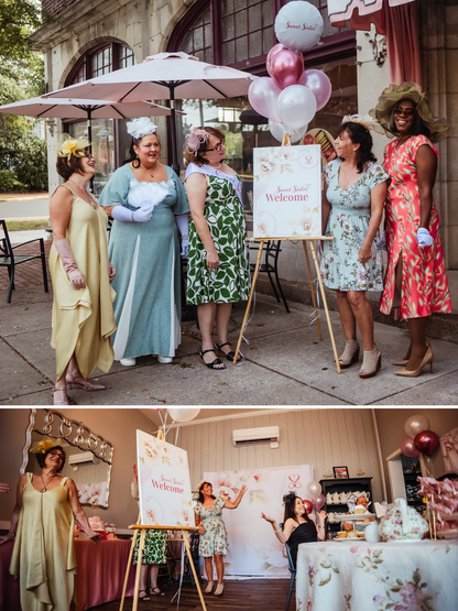 60th birthday party at tea house, themed birthday party, 60th birthday party decorations, sweet sixtee