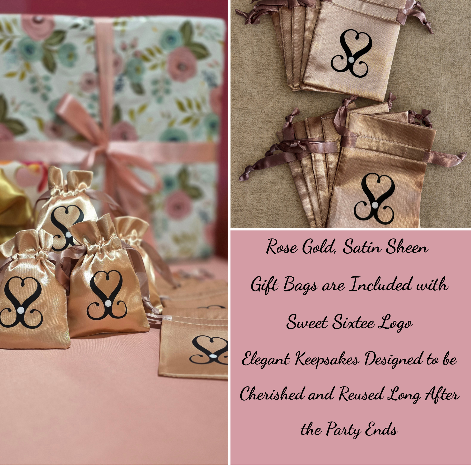 Gift bags for 60th birthday party favors, hosting a 60th birthday party, Sweet Sixtee offers birthday party decorations to honor her sixtieth birthday