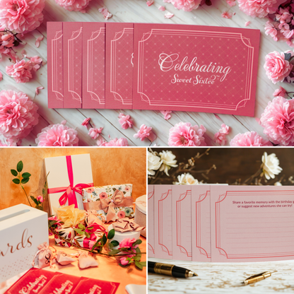 message for 60th birthday on our sharing cards by Sweet Sixtee, keepsake item