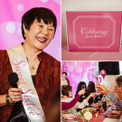 her 60th birthday, satin and sheen birthday decoration for 60th birthday by Sweet Sixtee