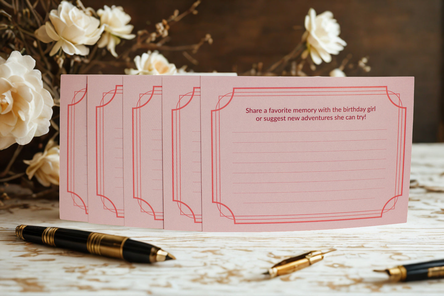 sharing cards - two sided - a perfect place to share a message for 60th birthday