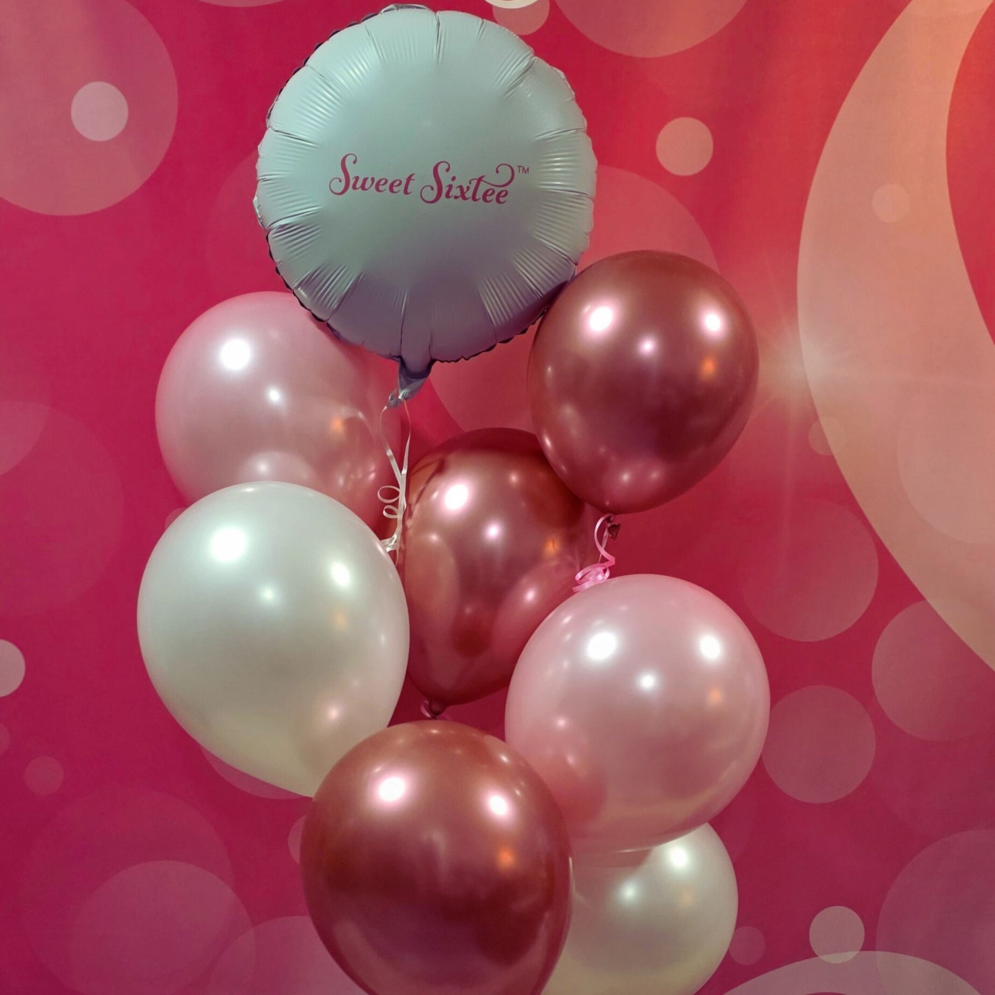 balloons in stunning colors, sweet sixtee, balloon bouquet, 60th birthday party decor