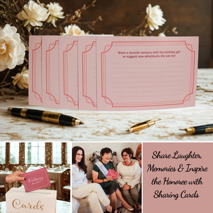 Sharing Cards - perfect place to write a 60th birthday party message
